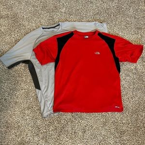 2 the north face vapor wick workout shirts medium
